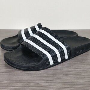 adidas Originals Adilette Slide Sandal, Core Black, Mens Size 11 M / 46